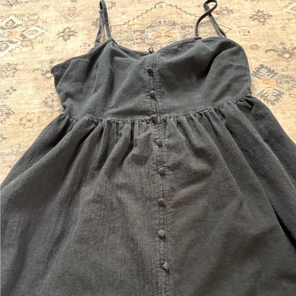 Universal Thread Black Cotton Midi Dress - Tie Back & Cutout - Size Medium - Picture 5 of 6